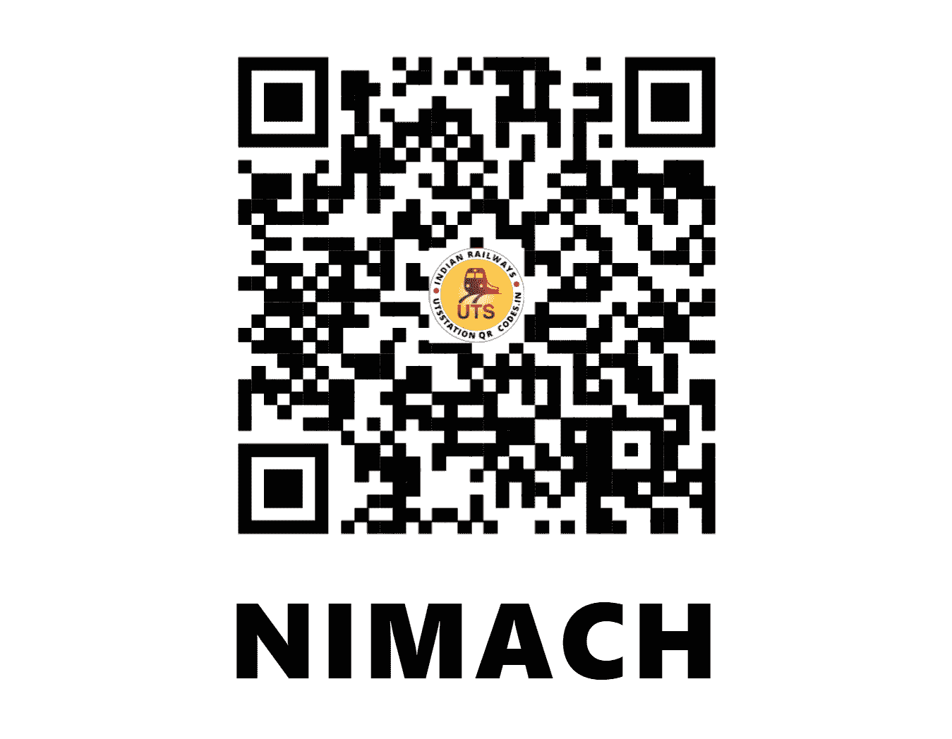 UTS QR Code for NIMACH - NMH (WR - MADHYA PRADESH)